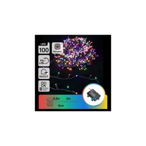 B.V.  - LED Ven. vánoční řetěz 100xLED/8 funkcí 3xAA 5,3 m IP44 multicolor B10303K2P