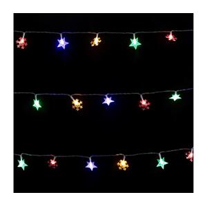 B.V.  - LED RGBY Venkovní vánoční řetěz 100xLED/8 funkcí 3xAA 10m IP44 hvězdy B10303K56