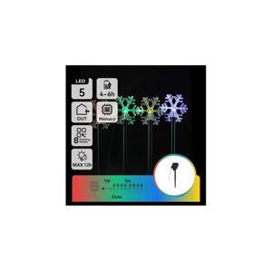 B.V.  - LED RGBY Solární vá. svítidlo LED/1,2V/8 funkcí 1m IP65 800mAh vločky