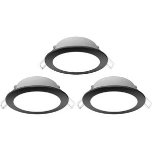 B.V. -SADA 3x LED Venkovní podhledové svítidlo LED/4,8W/230V 3000K IP65 černá