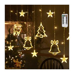 B.V.  - LED Ven. ván. řetěz 120xLED/6W/230V/8 funkcí 3x0,6m IP44 tep bílá+DO B10303S6X