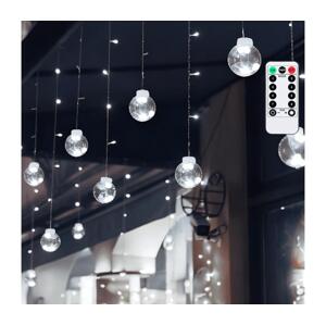 B.V.  - LED Ven. ván. řetěz 120xLED/6W/230V/8 funkcí 3x0,6m IP44 stud bílá+DO B10303S72