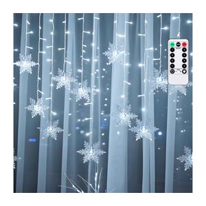 B.V.  - LED Ven. ván. řetěz 120xLED/6W/230V/8 funkcí 3x0,7m IP44 stud bílá+DO B10303S78