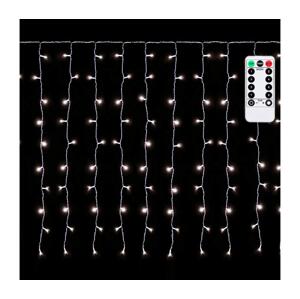 B.V.  - LED Ven. ván. řetěz 300xLED/6W/230V/8 funkcí 3x1m IP44 stud bílá+DO B10303S7E