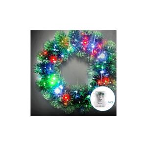 B.V.  - LED RGBY Venkovní vánoční věnec 72xLED/3xAA pr. 50cm IP44