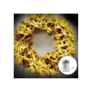 B.V.  - LED Venkovní vánoční věnec 3D 72xLED/3xAA pr. 50cm IP44 teplá bílá