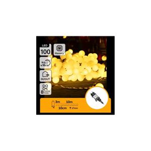 B.V.  - LED Ven. dekorační řetěz 100xLED/3,6W/230V/8 funkcí 10m IP44 tep bílá B103031RL