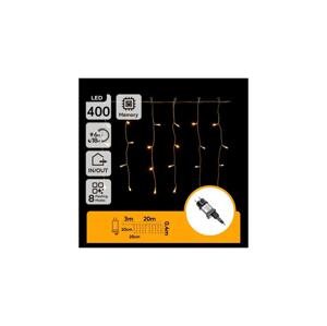 B.V.  - LED Ven. ván. řetěz 400xLED/6W/230V/8 funkcí 20x0,4m IP44 teplá bílá B103031QB