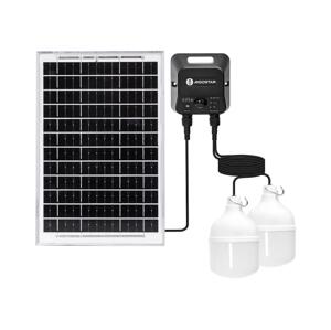 B.V.  - LED Solární lustr se senzorem 2xLED/35W/12V 6000 mAh 6500K pr. 10 cm