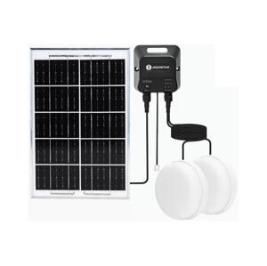 B.V.  - LED Solární svítidlo 2xLED/35W/12V 6000 mAh 6500K pr. 16,8 cm