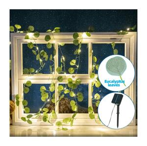 B.V.  - LED Solární řetěz 100xLED/12m IP65 teplá bílá eukalyptus