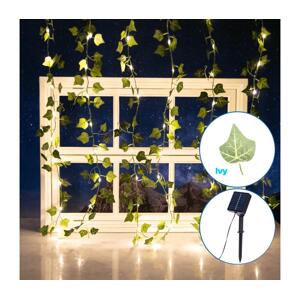 B.V.  - LED Solární řetěz 70xLED/4x1m IP65 teplá bílá ivy