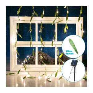 B.V.  - LED Solární řetěz 70xLED/4x1m IP65 teplá bílá olive
