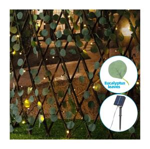 B.V.  - LED Solární řetěz 148xLED/2x1,2m IP65 teplá bílá eukalyptus