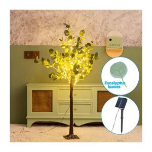 B.V.  - LED Solární dekorace 150xLED/3,2m IP65 teplá bílá eukalyptus
