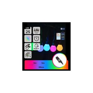 B.V.  - LED RGBICW Chytrý venkovní řetěz MESH 25xLED 5 m IP44 + DO S104033VG