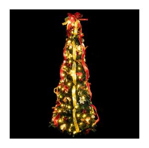 B.V.  - LED Venkovní vánoční strom 150xLED/230V 1,8m IP44 čer/zlat teplá bílá B10303ABAC