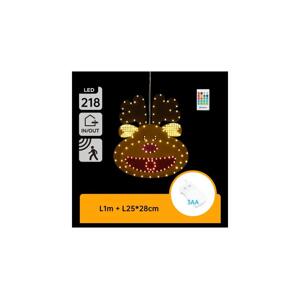 B.V.  - LED Vánoční dekorace 218xLED/3xAA IP44 + dálkové ovládání sob 28 cm B10303AAED