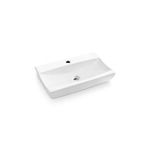 Bathco 0041 - Umyvadlo na desku SARDINERO 61,5x37,5 cm porcelán/bílá 0041