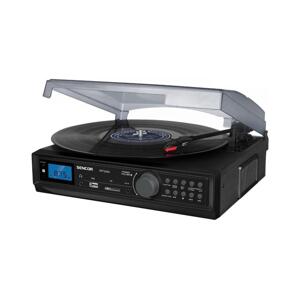 Sencor Sencor - Gramofon s USB/SD/FM 8W/230V + dálkové ovládání