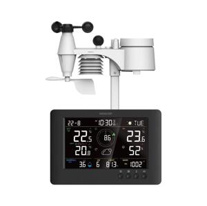 Sencor Sencor - Profesionální meteostanice s LCD displejem a budíkem 5V/1xCR2032 + 3xAA