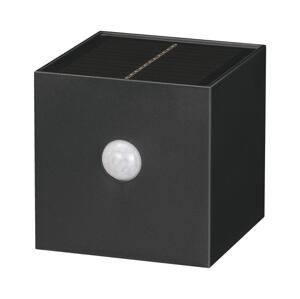 -LED Solární nástěnné svítidlo se senzorem LED/1W/3,7V 1200 mAh IP44 černá