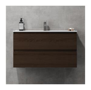 BATH DELUXE Koupelnová skříňka s umyvadlem HENRY 91 cm ořech BT0124+BT0128