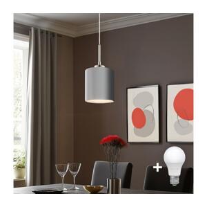 Eglo Eglo - LED Lustr na lanku TUNJA 1xE27/60W/230V šedá