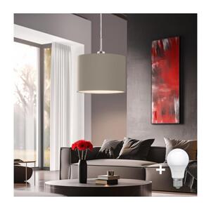 Eglo Eglo - LED Lustr na lanku TUNJA 1xE27/60W/230V taupe