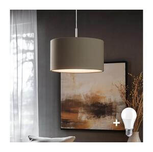 Eglo Eglo - LED Lustr na lanku TUNJA 1xE27/60W/230V taupe