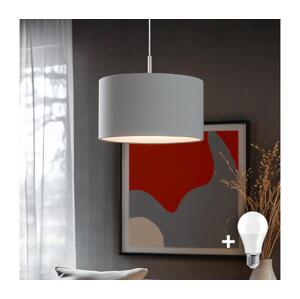 Eglo Eglo - LED Lustr na lanku TUNJA 1xE27/60W/230V šedá