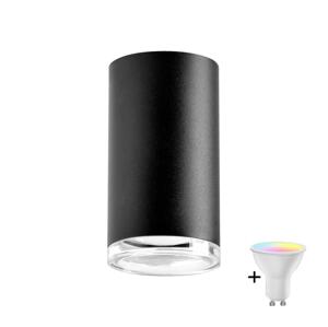 LED RGBW Stmívatelné koupelnové bodové svítidlo TURYN 1xGU10/6,5W/230V IP44 čer