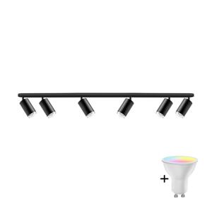 LED RGBW Stmívatelné koupelnové bodové svítidlo TURYN 6xGU10/6,5W/230V IP44 čer