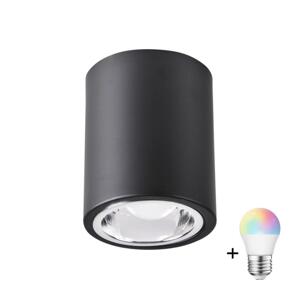 LED RGBW Stmívatelné bodové svítidlo JUPITER 1xE27/6,5W/230V pr. 9,8 cm černá