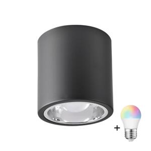 LED RGBW Stmívatelné bodové svítidlo JUPITER 1xE27/6,5W/230V pr. 13 cm černá