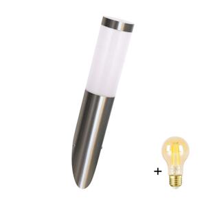 LED Stmívatelné venkovní nástěnné svítidlo LIVIA 1xE27/6W/230V IP44 stříbrná