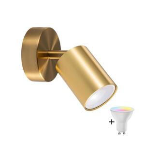 LED RGBW Stmívatelné nástěnné bodové svítidlo GOLDI 1xGU10/6,5W/230V zlatá