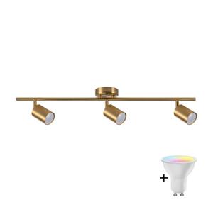 LED RGBW Stmívatelné bodové svítidlo GOLDI 3xGU10/6,5W/230V zlatá