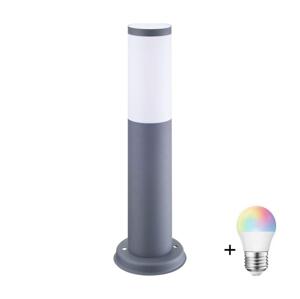 LED RGBW Stmívatelná venkovní lampa OSLO 1xE27/6,5W/230V IP44 antracit