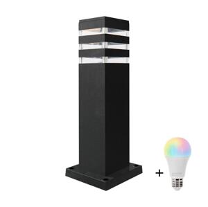 LED RGBW Stmívatelná venkovní lampa TEKSAS 1xE27/12W/230V 44 cm IP44 antracit