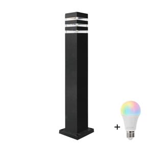 LED RGBW Stmívatelná venkovní lampa TEKSAS 1xE27/12W/230V 74 cm IP44 antracit