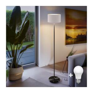 LED Stojací lampa TUNJA 1xE27/20W/230V pr. 30 cm černá/bílá 1xSA2187+1xEG32487