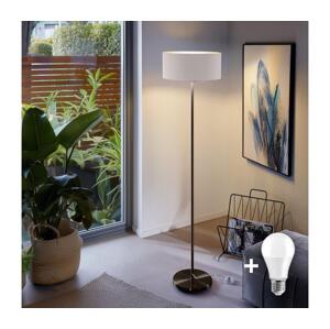 LED Stojací lampa TUNJA 1xE27/20W/230V pr. 38 cm černá/bílá 1xSA2187+1xEG32471