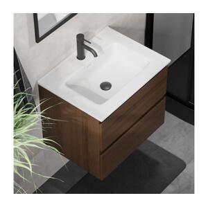 BATH DELUXE Koupelnová skříňka s umyvadlem CONOR 61 cm ořech/bílá BT0095+BT0127