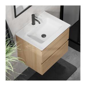 BATH DELUXE Koupelnová skříňka s umyvadlem CONOR 61 cm dub/bílá BT0096+BT0127