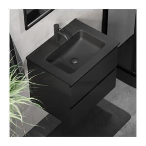 BATH DELUXE Koupelnová skříňka s umyvadlem CONOR 61 cm černá BT0097+BT0126