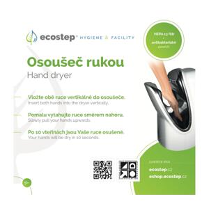 EcoStep 100001 - Informační cedule pro osoušeč rukou R1.1 CZ/ENG 100001