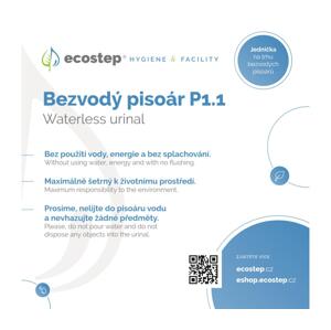 EcoStep 100002 - Informační cedule pro bezvodý pisoár P1.1 CZ/ENG 100002