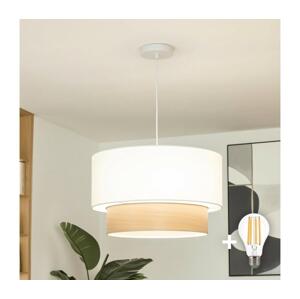 Brilagi - LED Lustr na lanku CERIA 1xE27/40W/230V pr. 50 cm bílá/béžová EG300171+EG781089