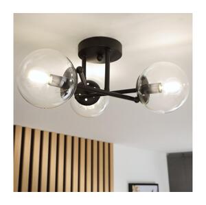 Brilagi - Přisazený lustr MALIVA 3xE14/15W/230V černá/čirá LM-3.220/CZARNY/TRANSPARENTNY